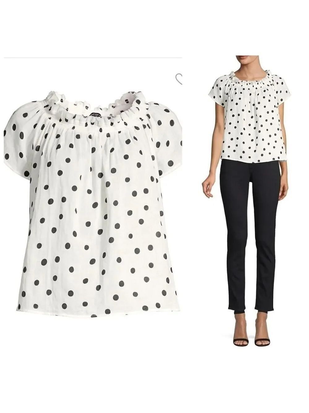 NWOT Generation Love Julia Cotton polka dot top